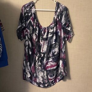Elegant Abstract Women's Blouse